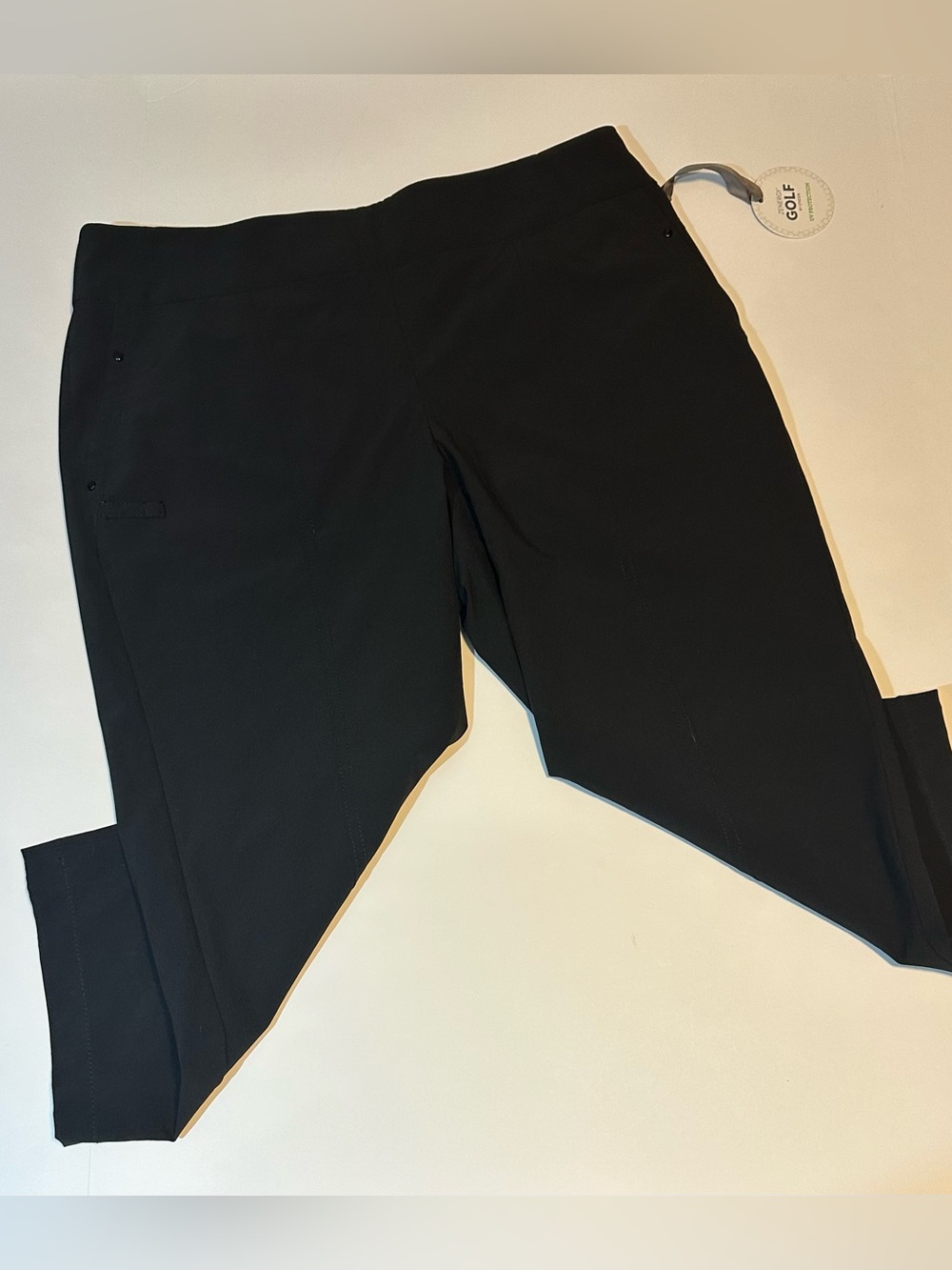 Chico's Zenergy Black Pull On Golf Pants Cropped UV Stretch Size 1.5